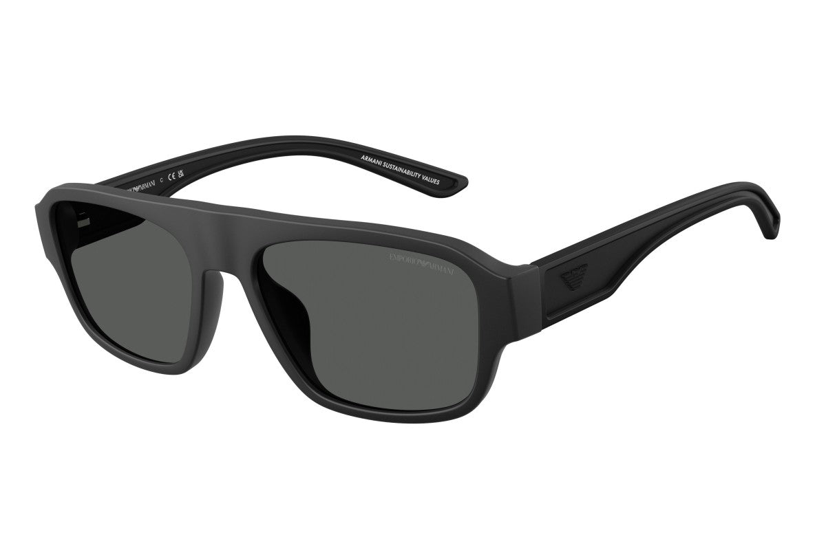 OCCHIALE DA SOLE UOMO | EMPORIO ARMANI EA 4266U - 500187 NERO OPACO GOMMATO - CALIBRO 55