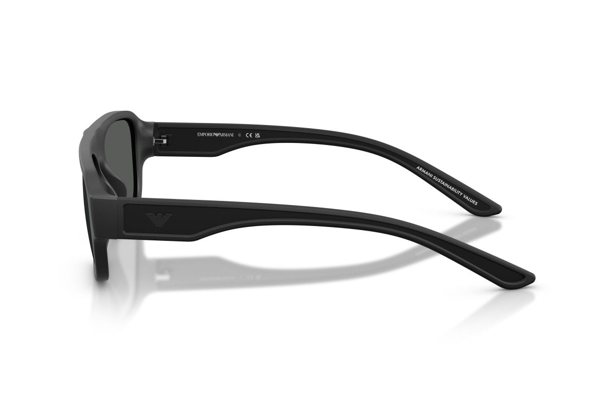 OCCHIALE DA SOLE UOMO | EMPORIO ARMANI EA 4266U - 500187 NERO OPACO GOMMATO - CALIBRO 55