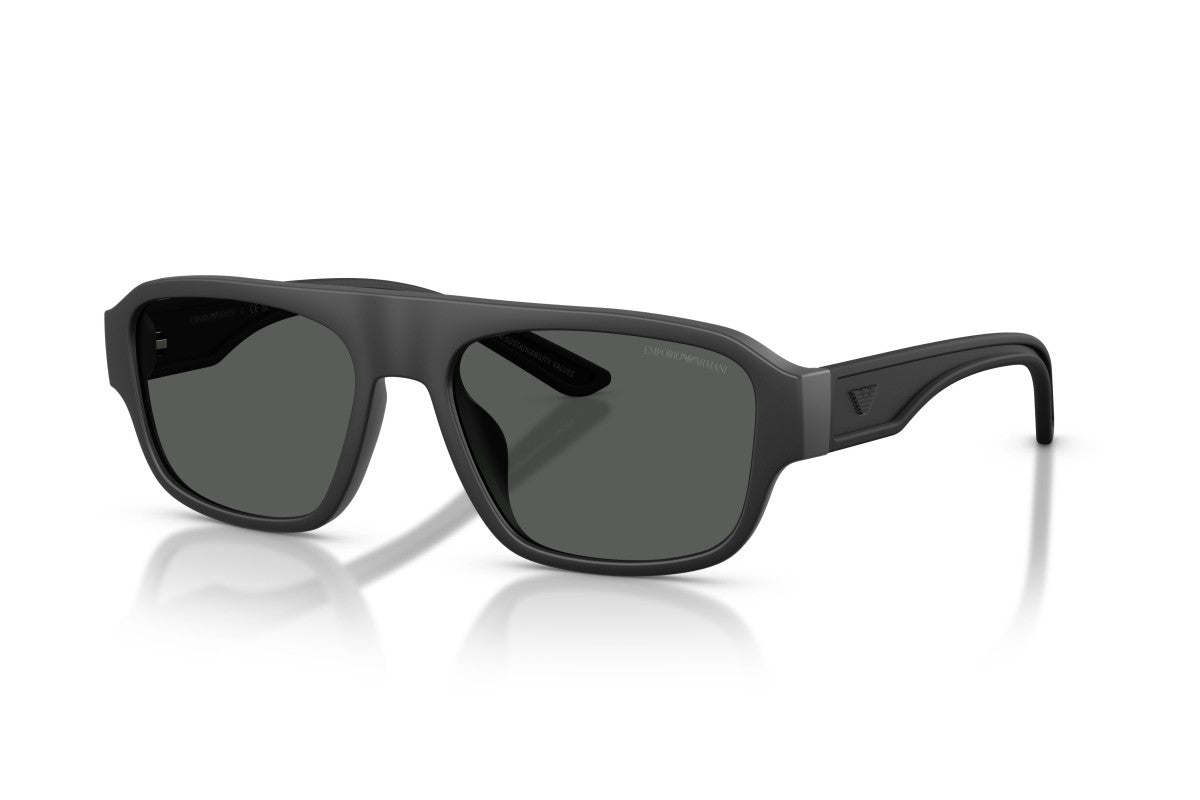 OCCHIALE DA SOLE UOMO | EMPORIO ARMANI EA 4266U - 500187 NERO OPACO GOMMATO - CALIBRO 55