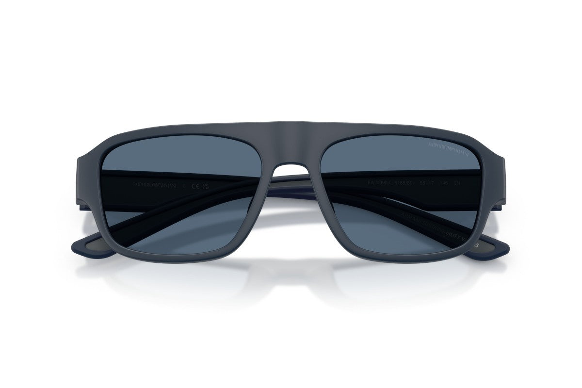 OCCHIALE DA SOLE UOMO | EMPORIO ARMANI EA 4266U - 618580 BLU OPACO GOMMATO - CALIBRO 55