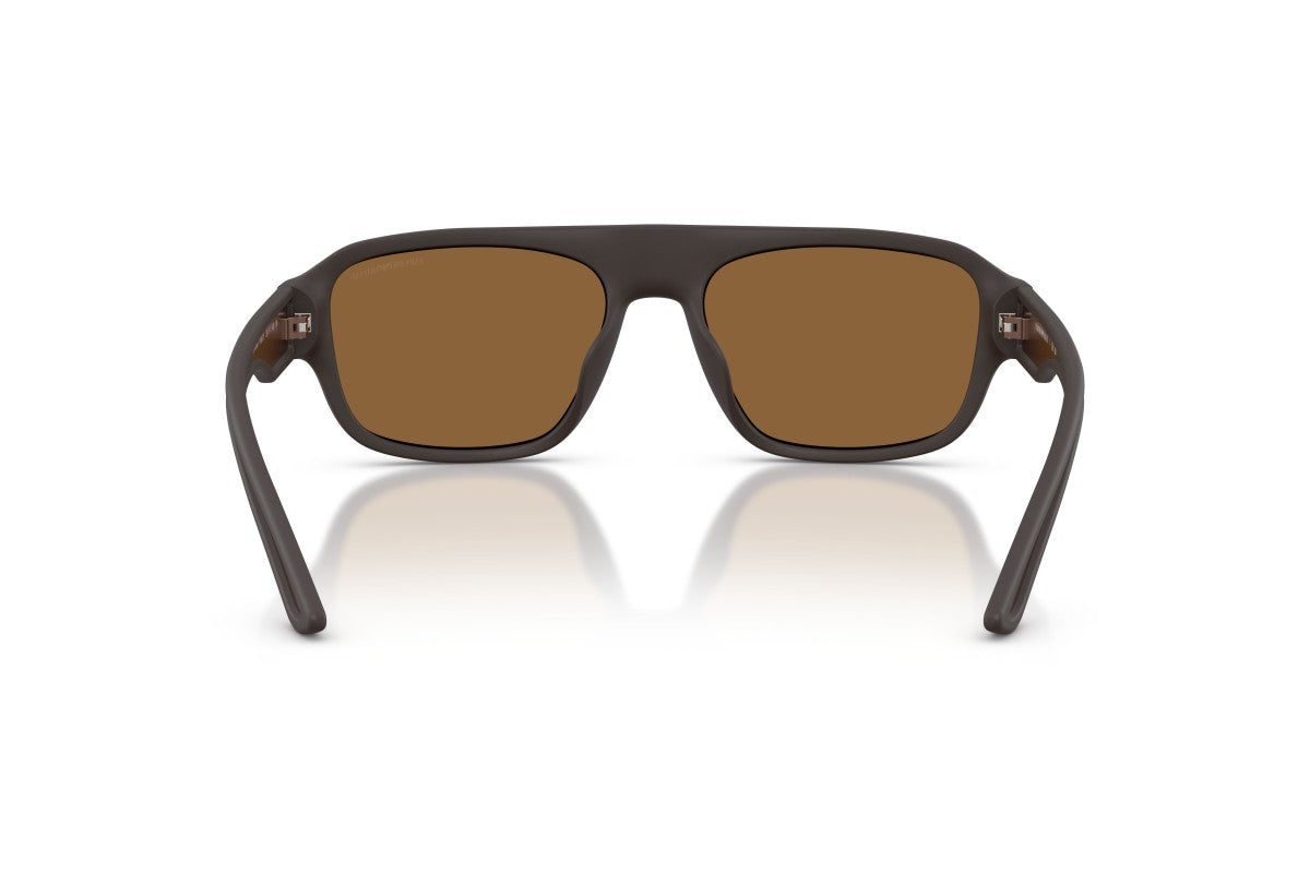 OCCHIALE DA SOLE UOMO | EMPORIO ARMANI EA 4266U - 618673 MARRONE OPACO GOMMATO - CALIBRO 55