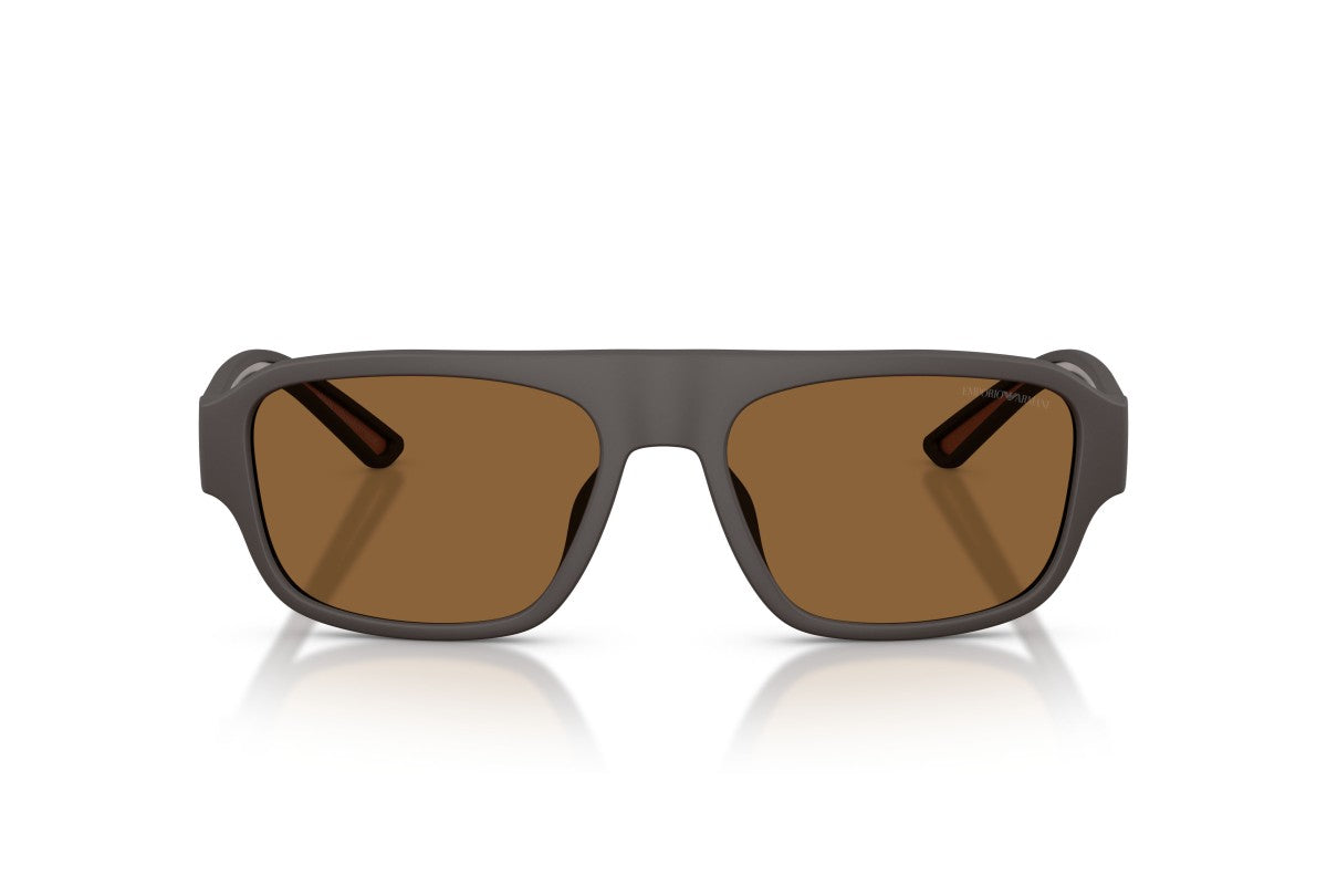 OCCHIALE DA SOLE UOMO | EMPORIO ARMANI EA 4266U - 618673 MARRONE OPACO GOMMATO - CALIBRO 55