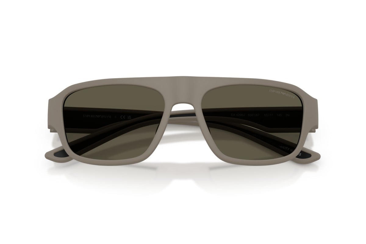OCCHIALE DA SOLE UOMO | EMPORIO ARMANI EA 4266U - 636187 MARRONE CHIARO OPACO GOMMATO - CALIBRO 55