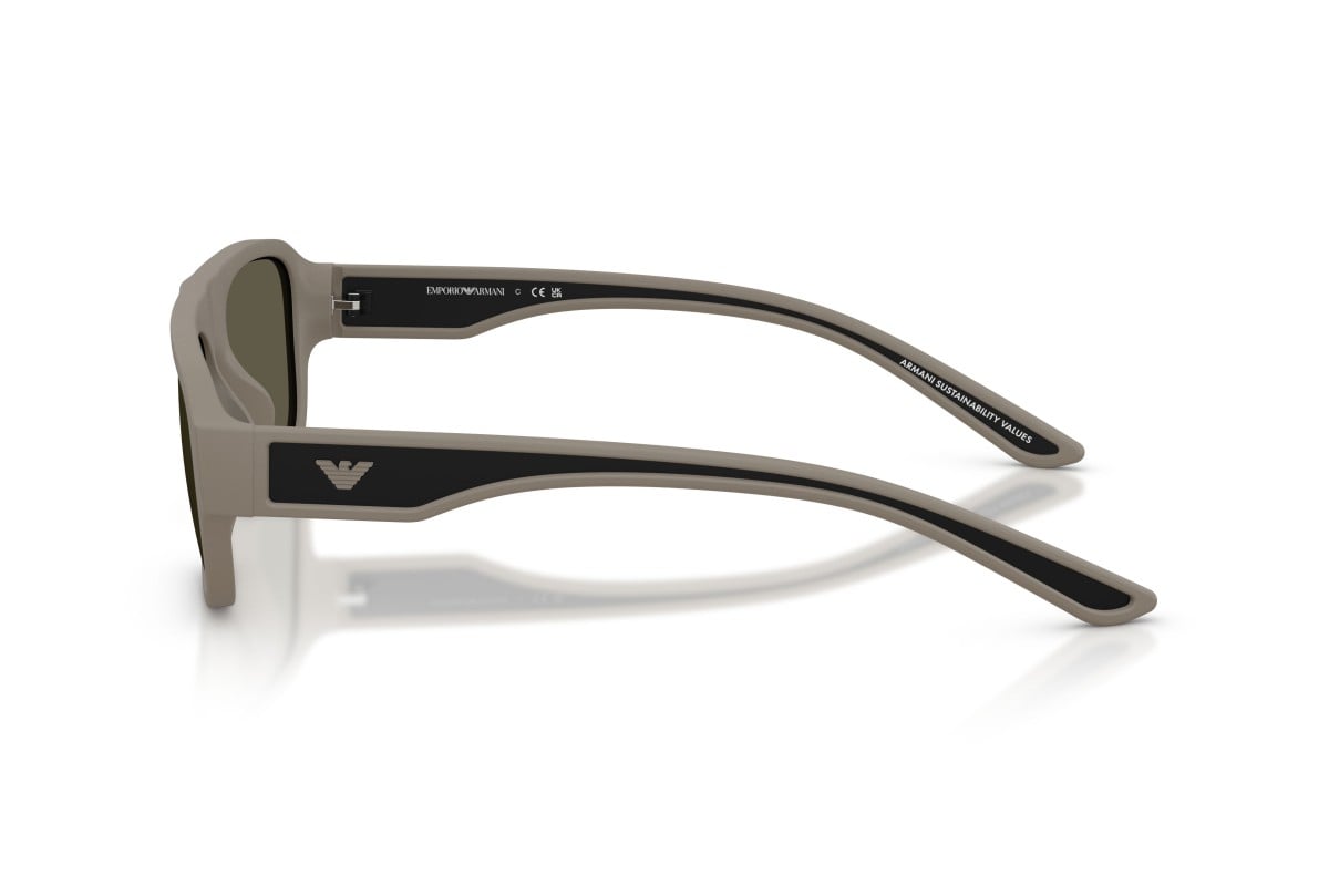 OCCHIALE DA SOLE UOMO | EMPORIO ARMANI EA 4266U - 636187 MARRONE CHIARO OPACO GOMMATO - CALIBRO 55