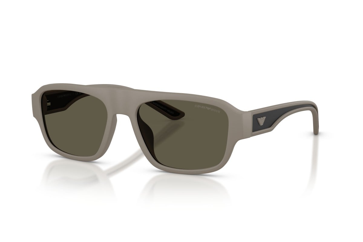 OCCHIALE DA SOLE UOMO | EMPORIO ARMANI EA 4266U - 636187 MARRONE CHIARO OPACO GOMMATO - CALIBRO 55