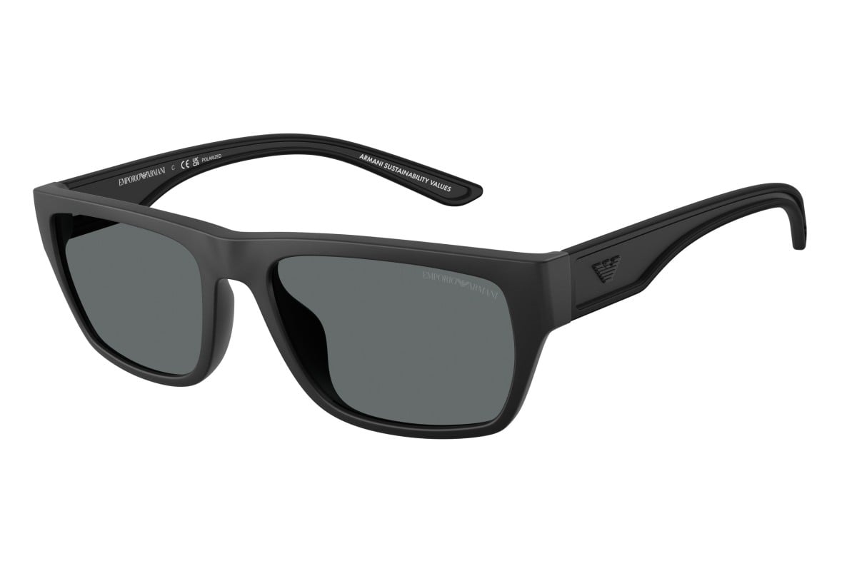 OCCHIALE DA SOLE UOMO | EMPORIO ARMANI EA 4267U - 500181 NERO OPACO GOMMATO - CALIBRO 57