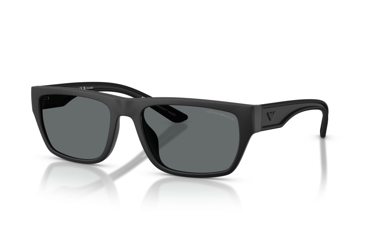 OCCHIALE DA SOLE UOMO | EMPORIO ARMANI EA 4267U - 500181 NERO OPACO GOMMATO - CALIBRO 57