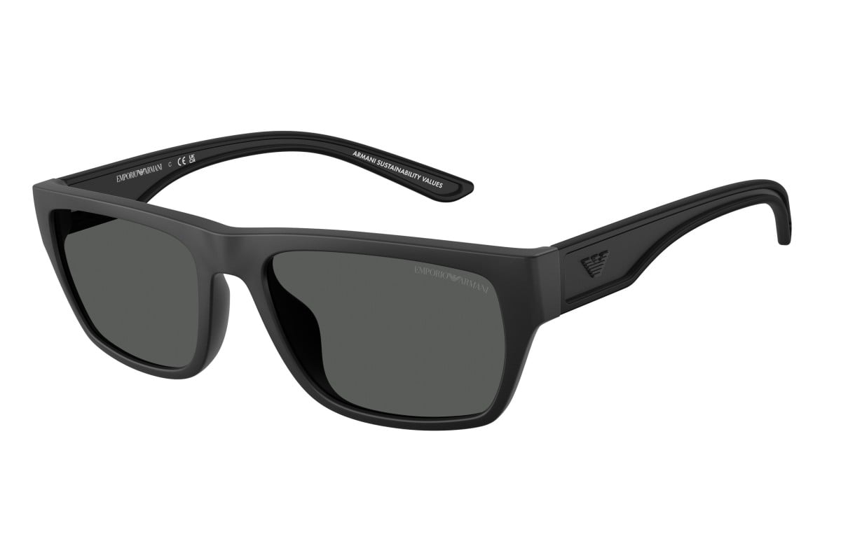 OCCHIALE DA SOLE UOMO | EMPORIO ARMANI EA 4267U - 500187 NERO OPACO GOMMATO - CALIBRO 57