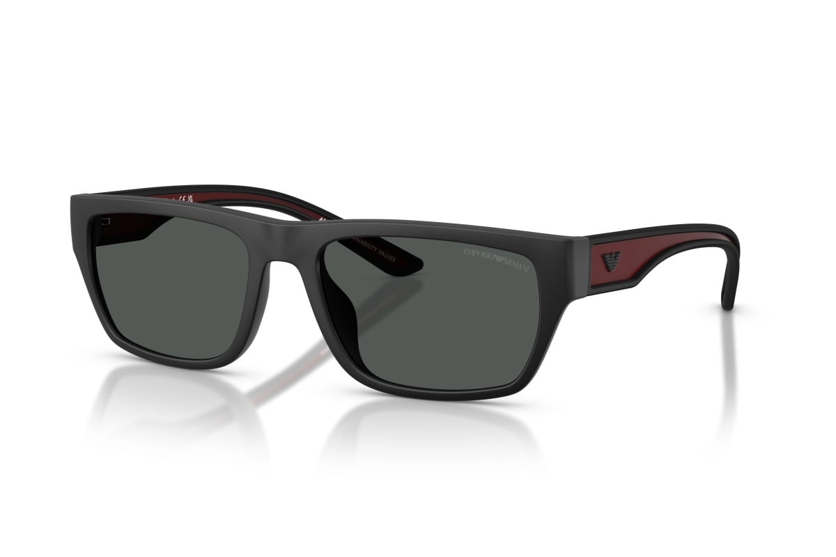 OCCHIALE DA SOLE UOMO | EMPORIO ARMANI EA 4267U - 500987 NERO OPACO GOMMATO - CALIBRO 57