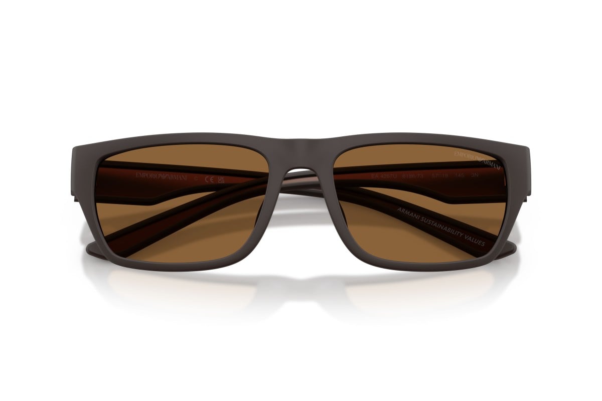 OCCHIALE DA SOLE UOMO | EMPORIO ARMANI EA 4267U - 618580 BLU OPACO GOMMATO - CALIBRO 57