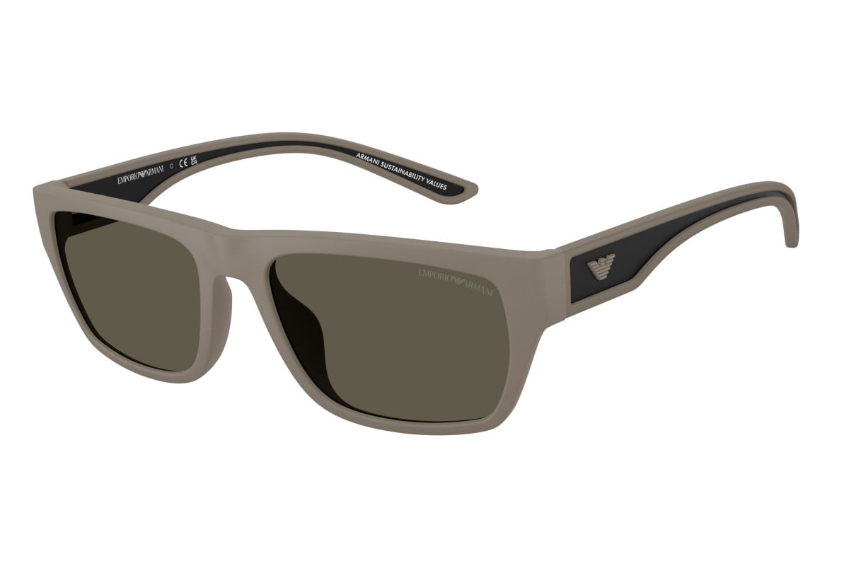 OCCHIALE DA SOLE UOMO | EMPORIO ARMANI EA 4267U - 636187 MARRONE CHIARO OPACO GOMMATO - CALIBRO 57