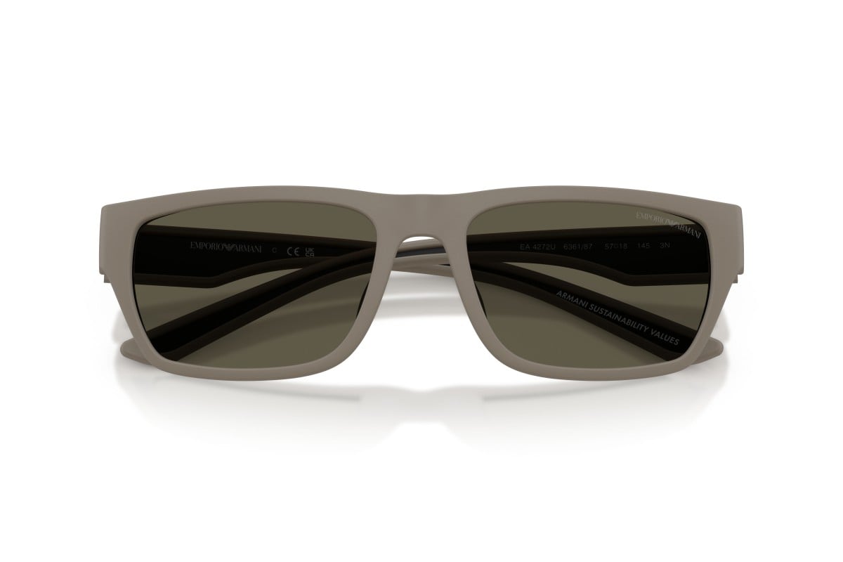 OCCHIALE DA SOLE UOMO | EMPORIO ARMANI EA 4267U - 636187 MARRONE CHIARO OPACO GOMMATO - CALIBRO 57
