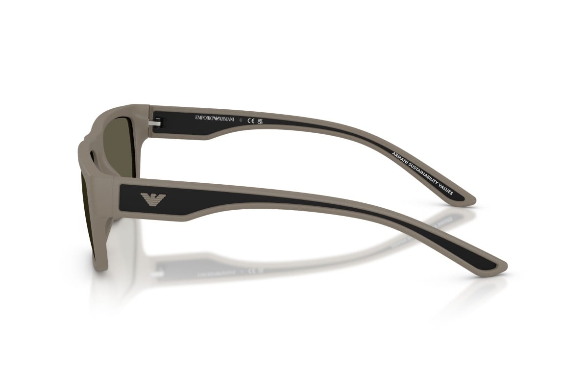 OCCHIALE DA SOLE UOMO | EMPORIO ARMANI EA 4267U - 636187 MARRONE CHIARO OPACO GOMMATO - CALIBRO 57