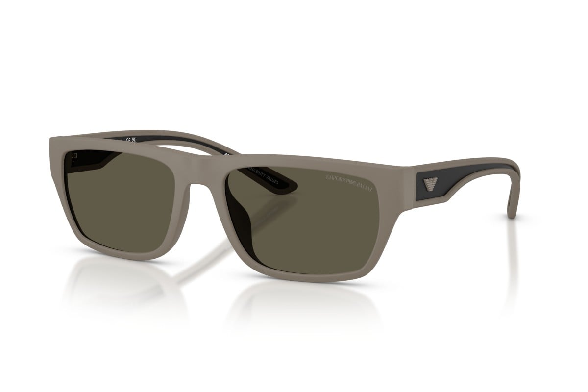 OCCHIALE DA SOLE UOMO | EMPORIO ARMANI EA 4267U - 636187 MARRONE CHIARO OPACO GOMMATO - CALIBRO 57