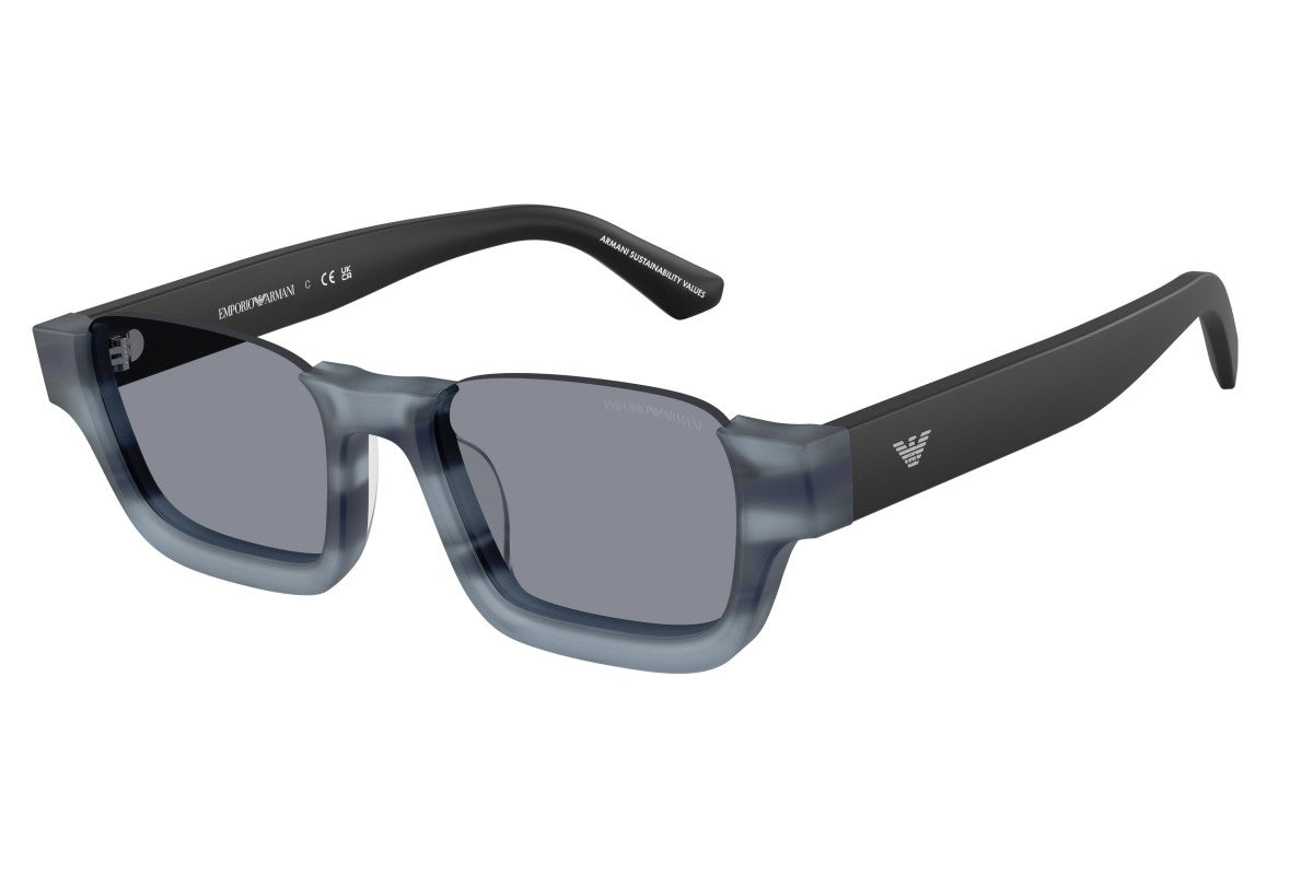 OCCHIALE DA SOLE UNISEX | EMPORIO ARMANI EA 4268U - 6368/1 BLU AVANA A RIGHE - CALIBRO 58