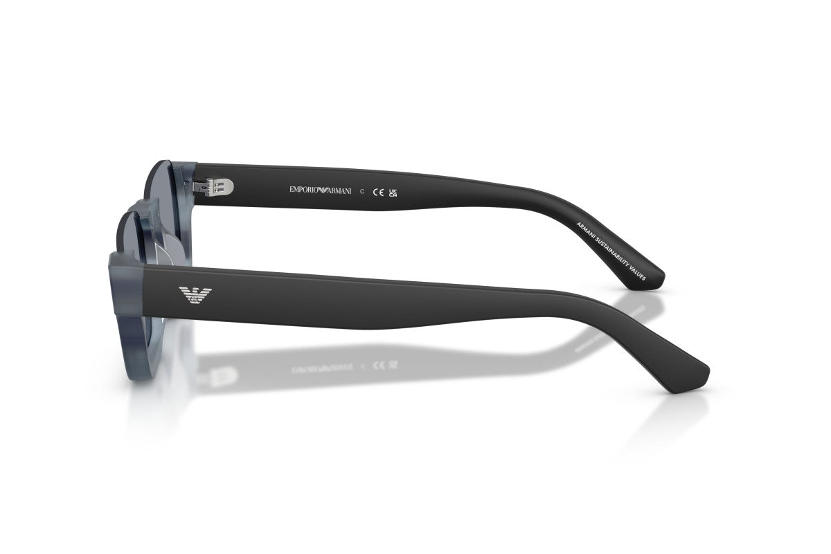 OCCHIALE DA SOLE UNISEX | EMPORIO ARMANI EA 4268U - 6368/1 BLU AVANA A RIGHE - CALIBRO 58
