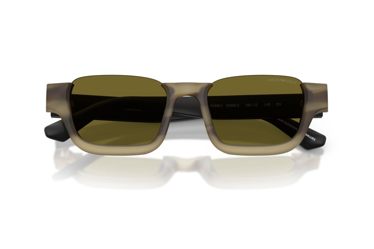 OCCHIALE DA SOLE UNISEX | EMPORIO ARMANI EA 4268U - 6369/2 VERDE AVANA STRIATO - CALIBRO 58