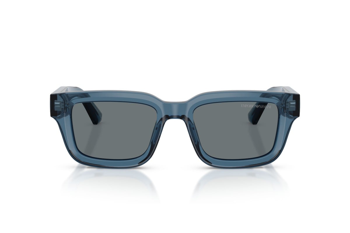 OCCHIALE DA SOLE UOMO | EMPORIO ARMANI EA 4270 - 636280 BLU TRASPARENTE LUCIDO - CALIBRO 51