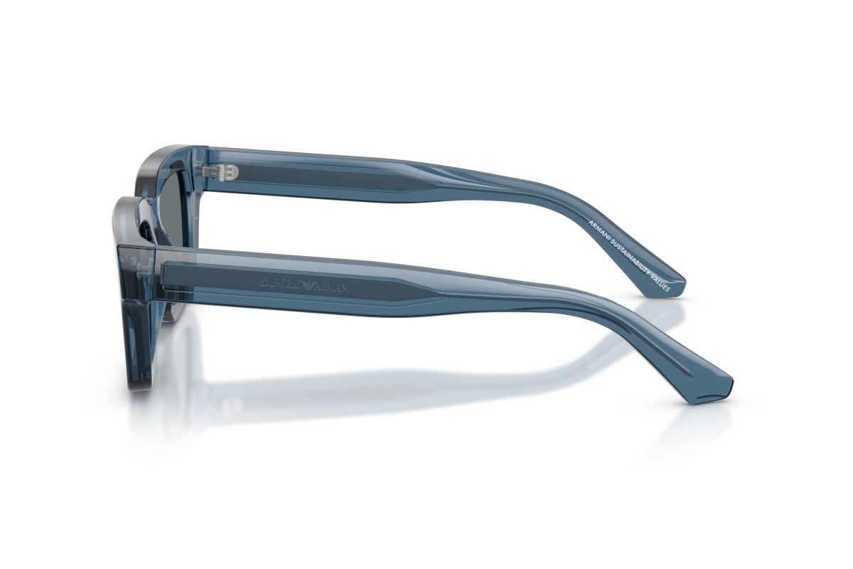 OCCHIALE DA SOLE UOMO | EMPORIO ARMANI EA 4270 - 636280 BLU TRASPARENTE LUCIDO - CALIBRO 51