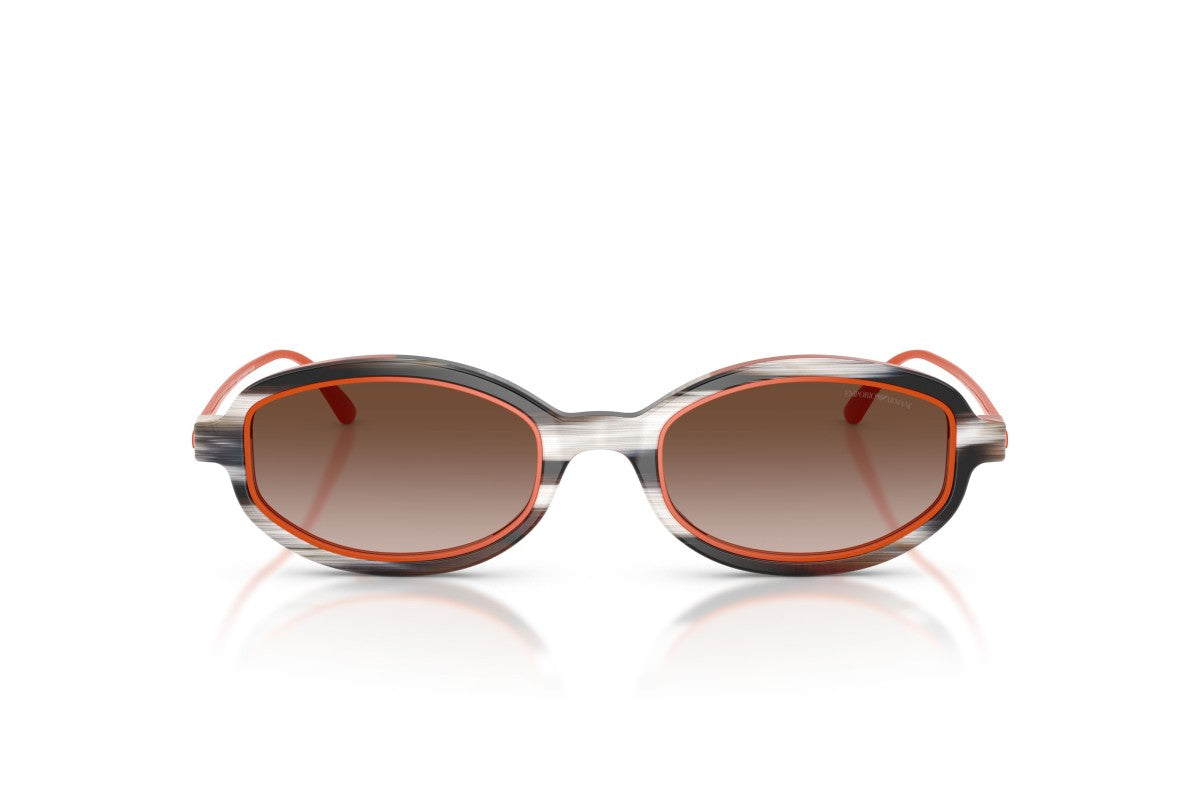 OCCHIALE DA SOLE DONNA | EMPORIO ARMANI EA 4276U - 642613 BEIGE/ARANCIONE A RIGHE LUCIDE - CALIBRO 49