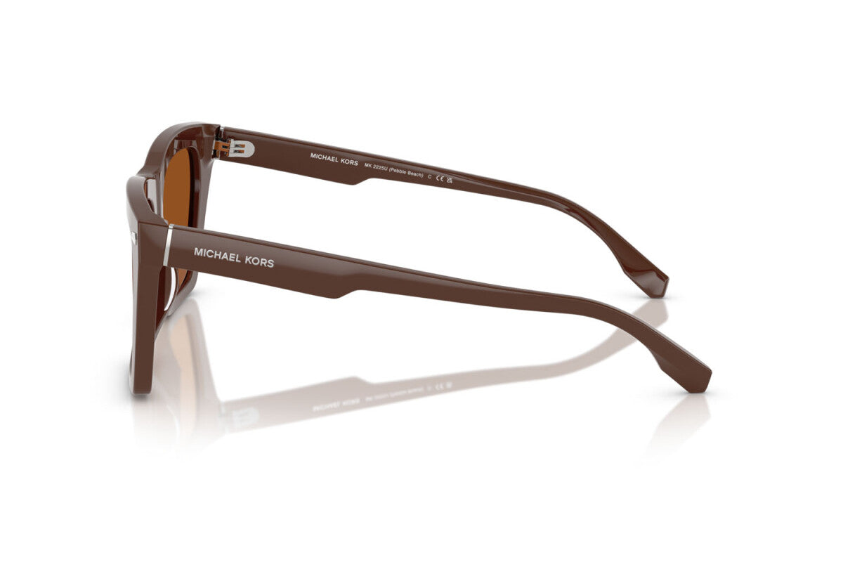 MICHAEL KORS PEBBLE BEACH - 400773 NOCE MOSCATA SOLIDA | OCCHIALE DA SOLE UOMO - MK 2225U CALIBRO 56