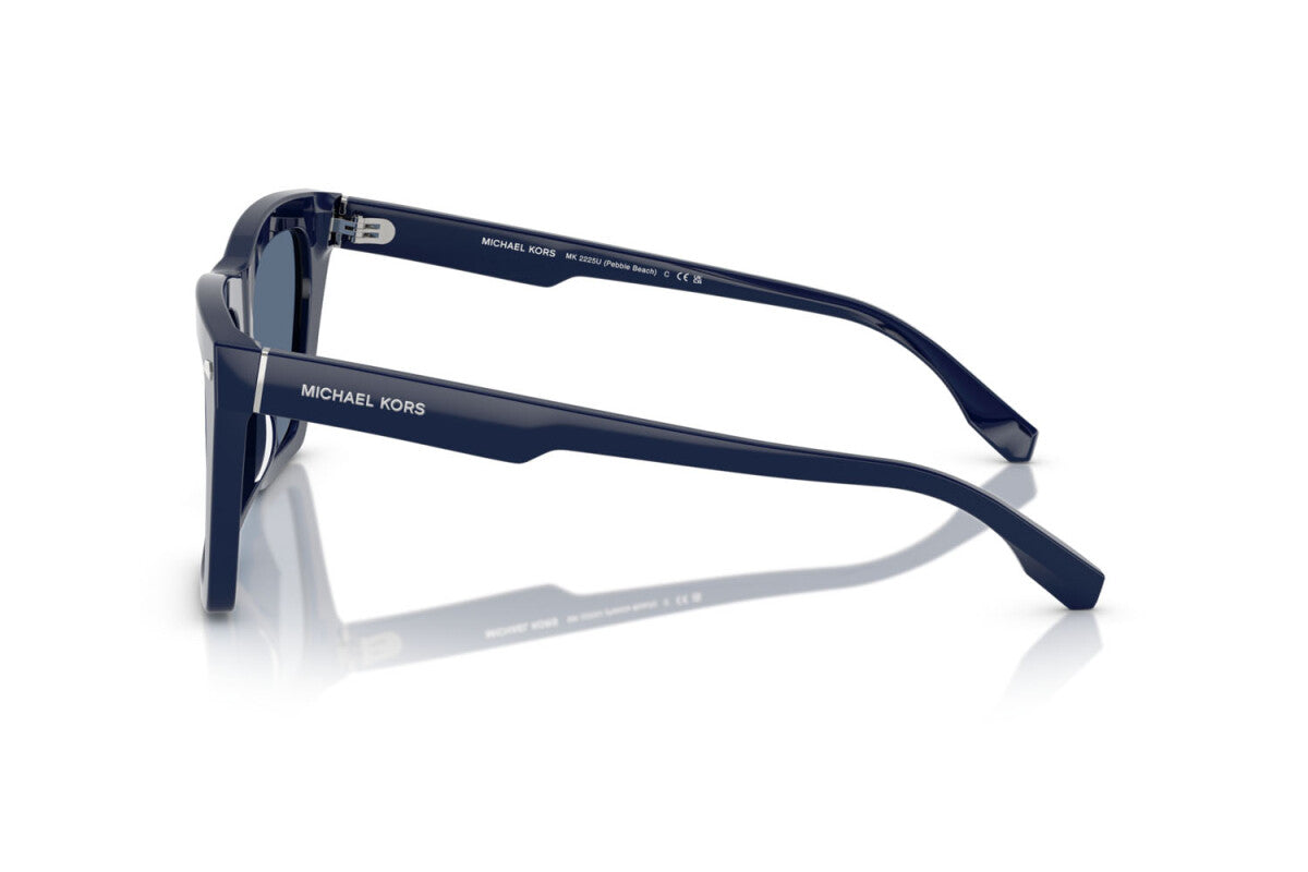 MICHAEL KORS PEBBLE BEACH - 400980 BLU NAVY TINTA UNITA | OCCHIALE DA SOLE UOMO - MK 2225U CALIBRO 56