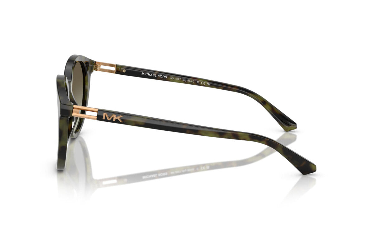 MICHAEL KORS BIG BEND - 39433M TARTARUGA OLIVASTRA | OCCHIALE DA SOLE UOMO - MK 2227 CALIBRO 53