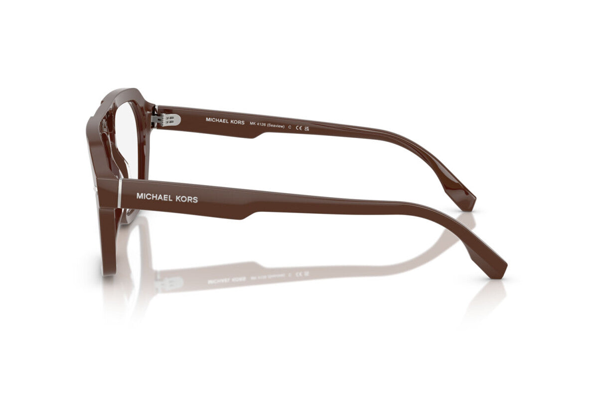 MICHAEL KORS SEAVIEW - 4007 NOCE MOSCATA SOLIDA | OCCHIALE DA VISTA UOMO - MK 4126 CALIBRO 57