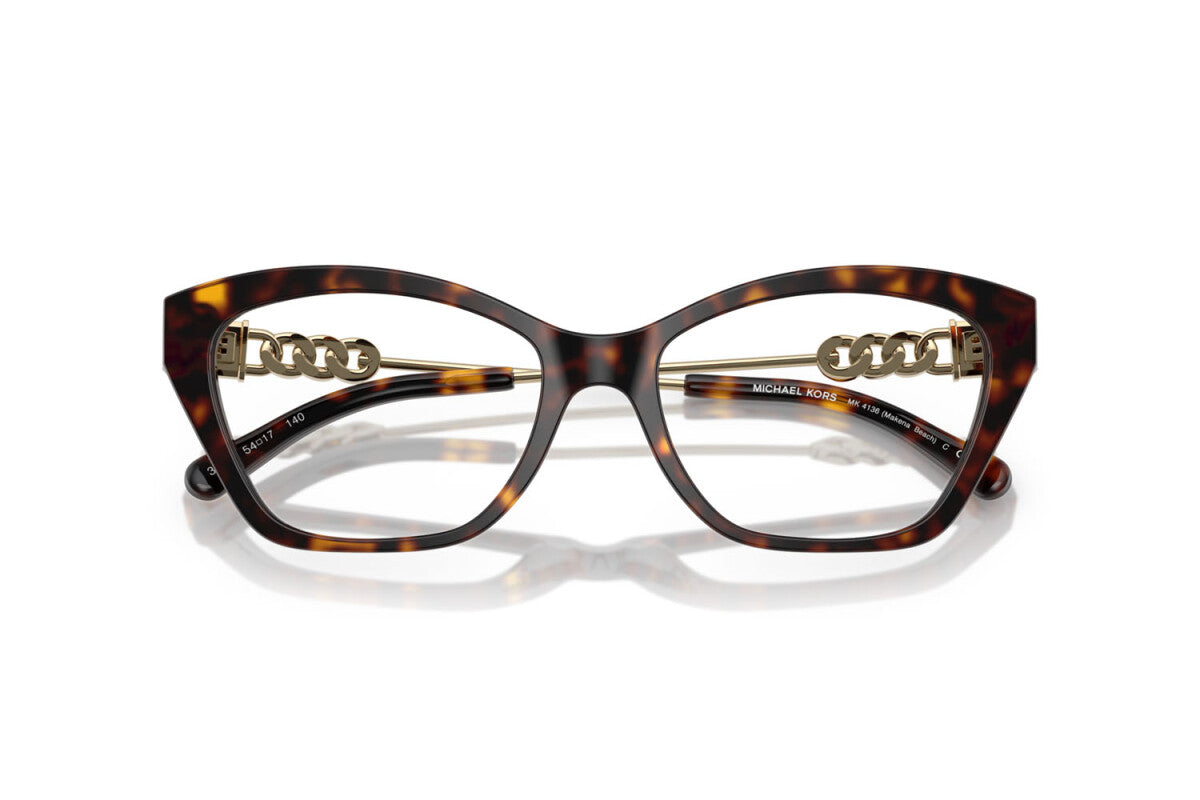 MICHAEL KORS MAKENA BEACH - 3006 TARTARUGA SCURA | OCCHIALE DA VISTA DONNA - MK 4136 CALIBRO 52