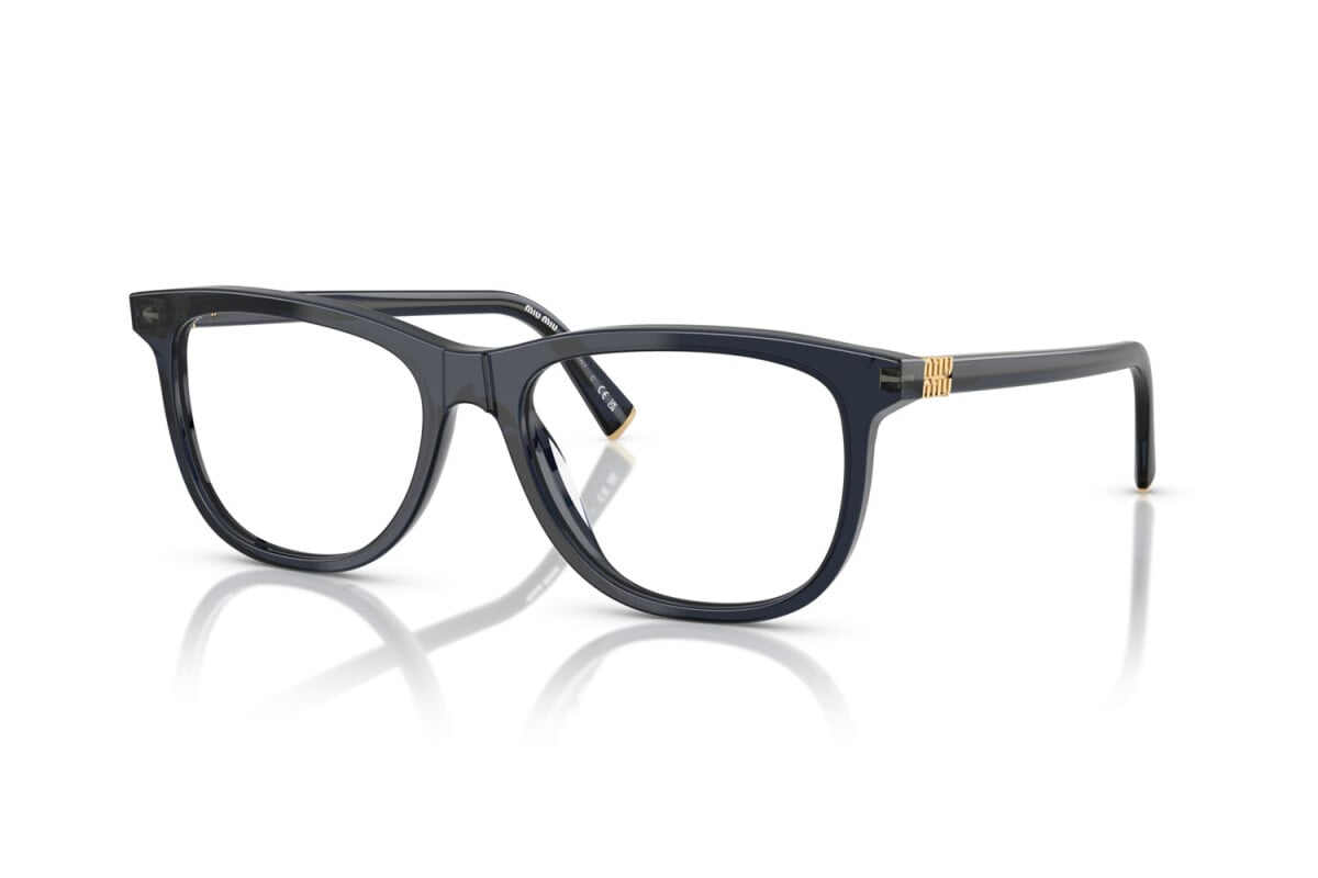 MIU MIU - 08Q1O1 BLU TRASPARENTE | OCCHIALE DA VISTA DONNA - MU 01WV CALIBRO 52
