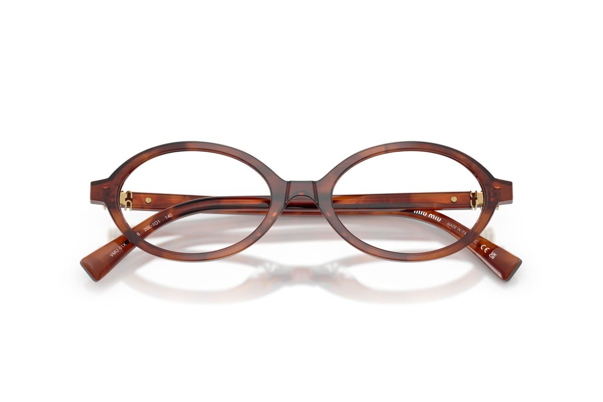 OCCHIALE DA VISTA DONNA | MIU MIU MU 01XV - 26E1O1 TABACCO STRIATO - CALIBRO 50