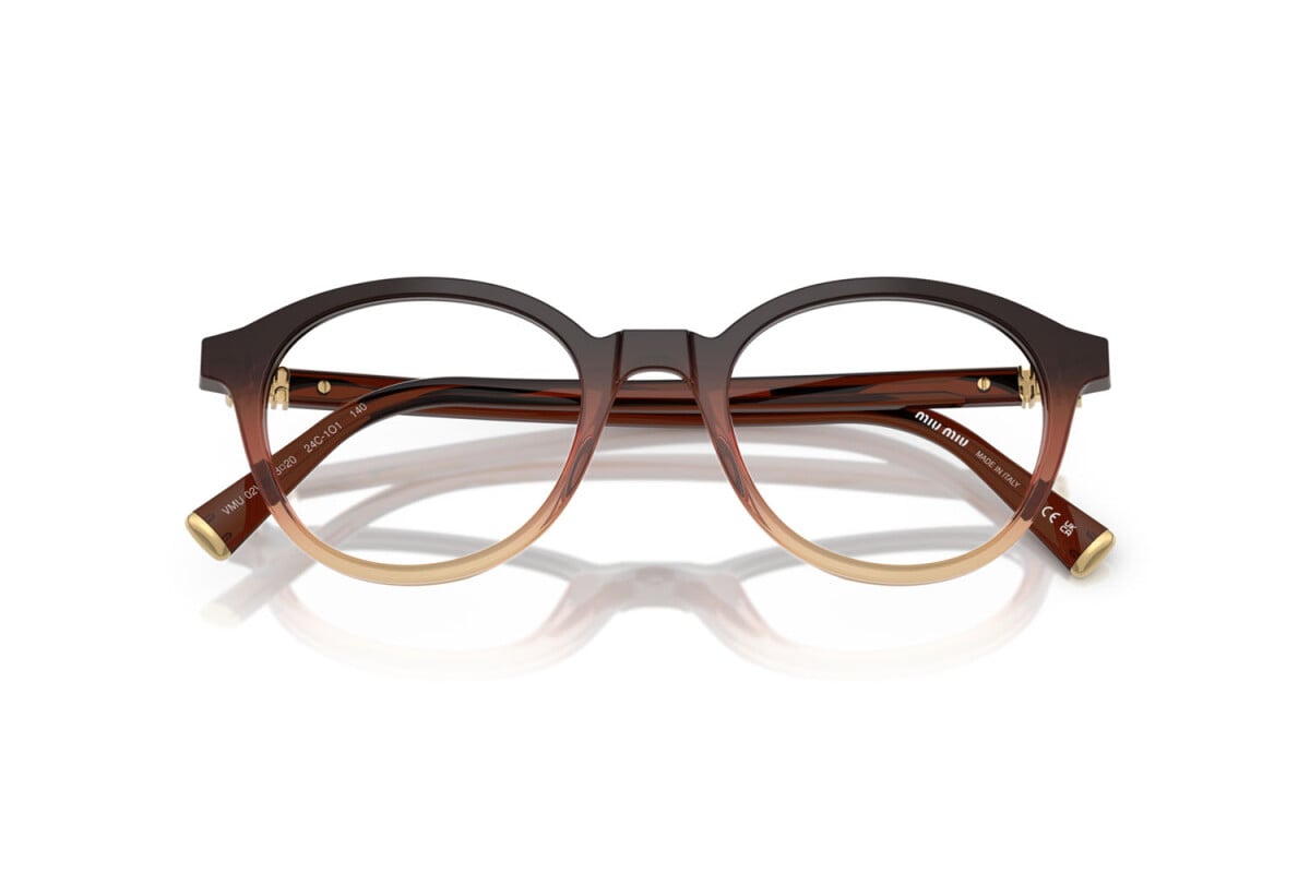 MIU MIU - 24C1O1 SFUMATURA MARRONE | OCCHIALE DA VISTA DONNA - MU 02WV CALIBRO 48