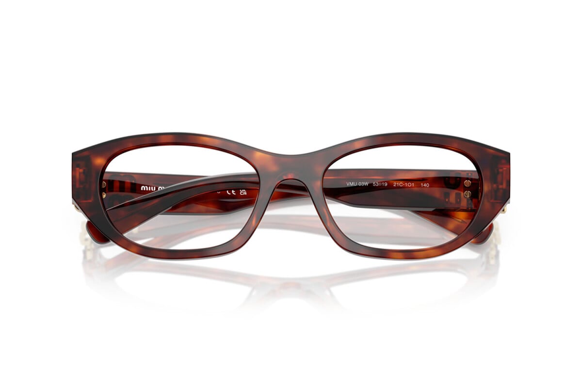 MIU MIU - 21C1O1 MOGANO AVANA | OCCHIALE DA VISTA DONNA - MU 03WV CALIBRO 51