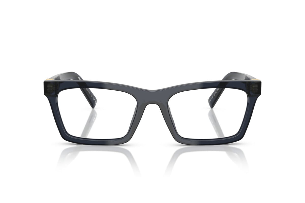 MIU MIU - 08Q101 BLU TRASPARENTE | OCCHIALE DA VISTA DONNA - MU 04WV CALIBRO 55