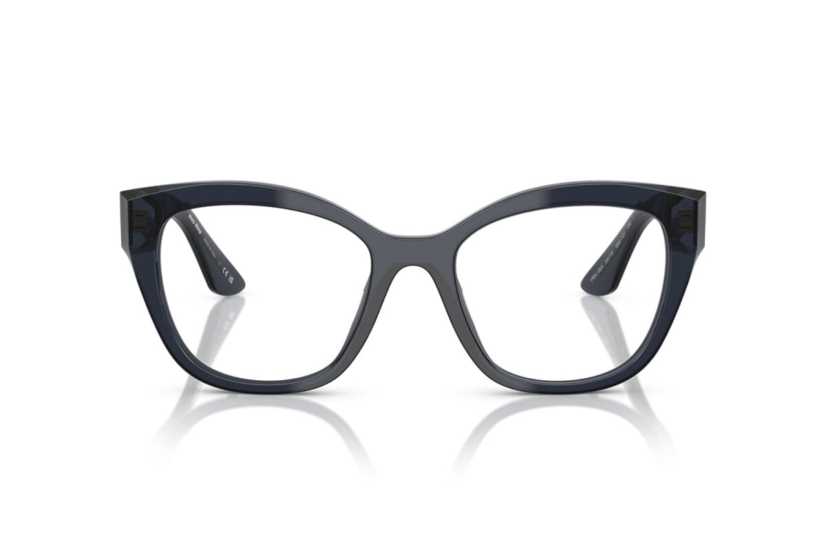 MIU MIU - 08Q1O1 BLU TRASPARENTE | OCCHIALE DA VISTA DONNA - MU 05XV CALIBRO 52