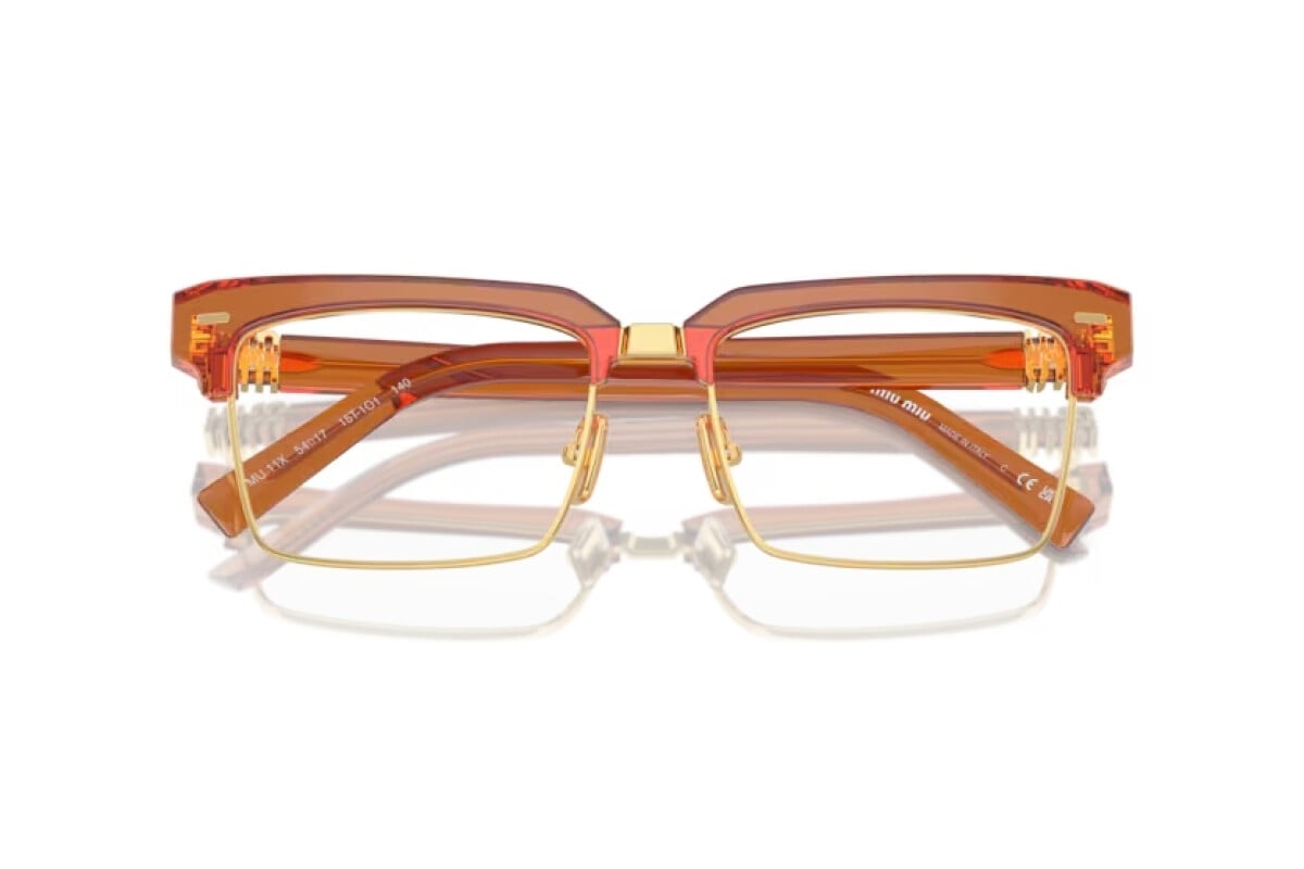 MIU MIU - 15T1O1 CARAMEL TRASPARENT | OCCHIALE DA VISTA DONNA - MU 11XV CALIBRO 54