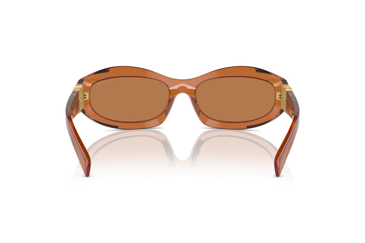 MIU MIU - 15T10I CARAMELLO TRASPARENTE | OCCHIALE DA SOLE DONNA - MU 14ZS CALIBRO 59