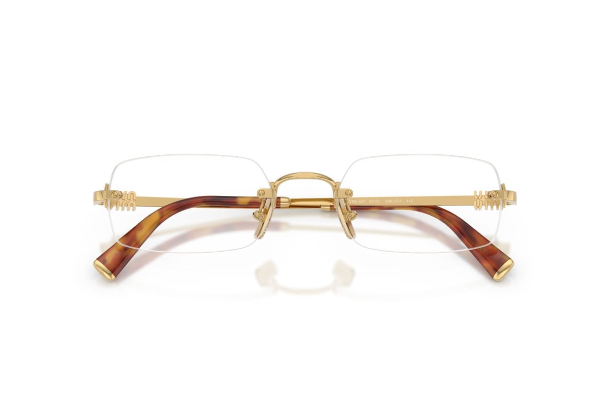 OCCHIALE DA VISTA DONNA | MIU MIU MU 50YV - 5AK1O1 ORO - CALIBRO 52