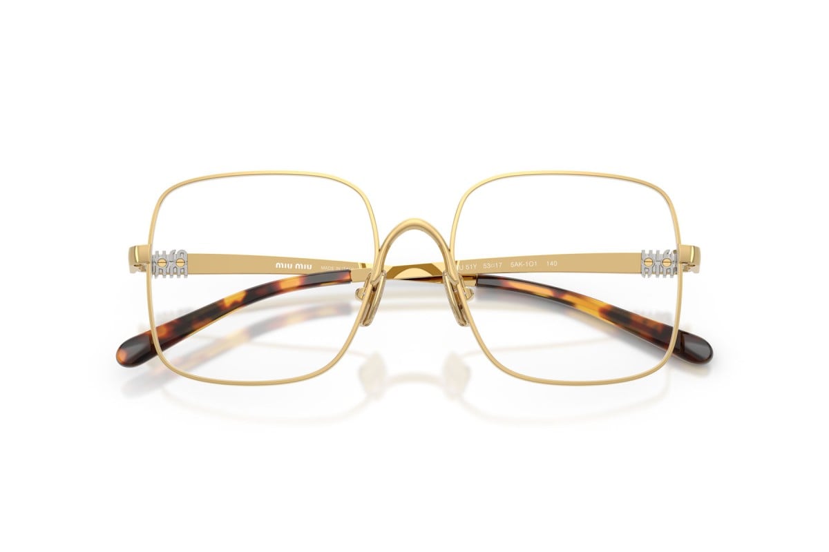 OCCHIALE DA VISTA DONNA | MIU MIU MU 51YV - 5AK1O1 ORO - CALIBRO 53