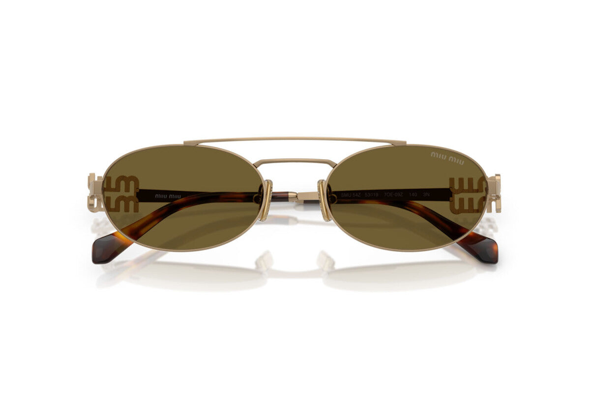 MIU MIU - 7OE09Z OTTONE ORO | OCCHIALE DA SOLE DONNA - MU 55ZS CALIBRO 53