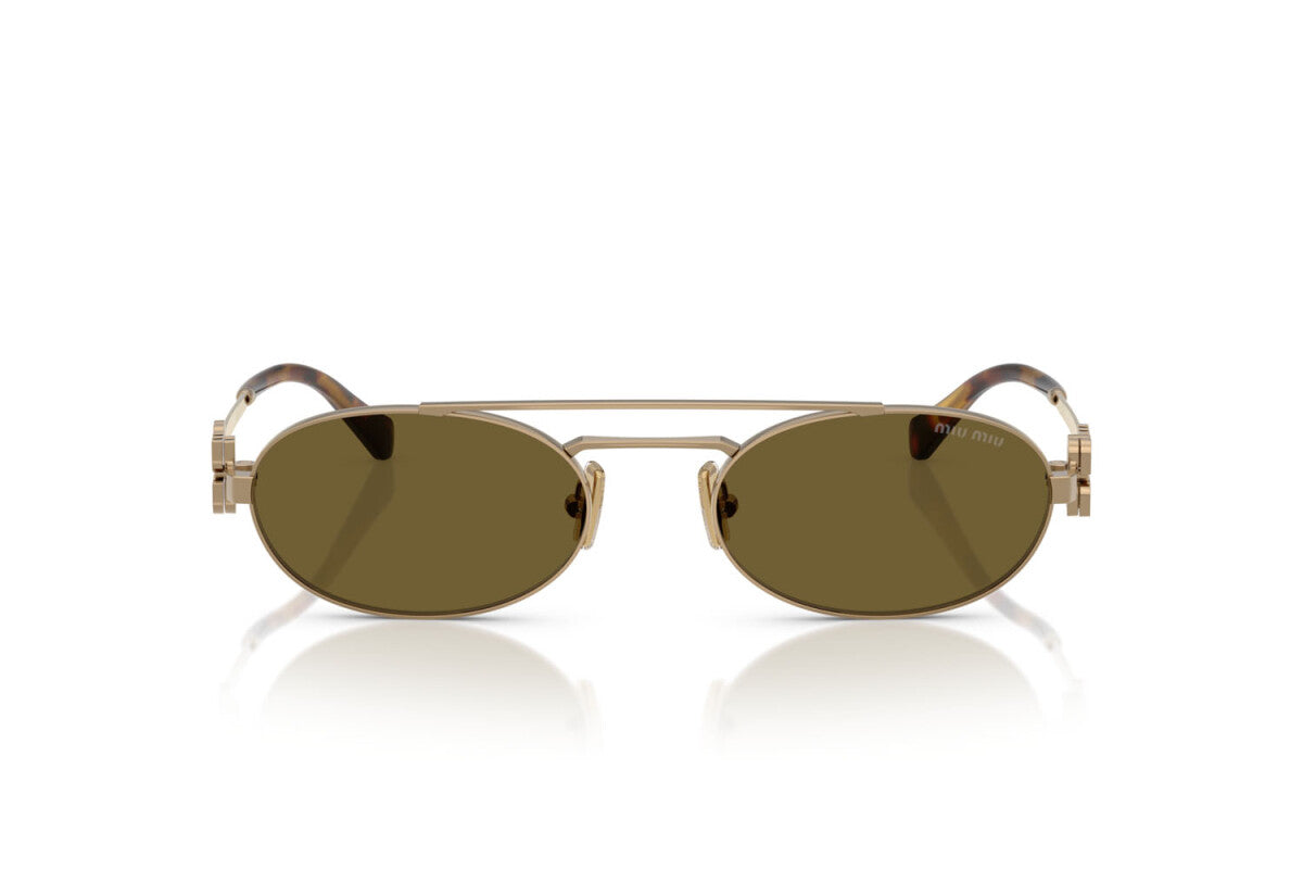 MIU MIU - 7OE09Z OTTONE ORO | OCCHIALE DA SOLE DONNA - MU 55ZS CALIBRO 53