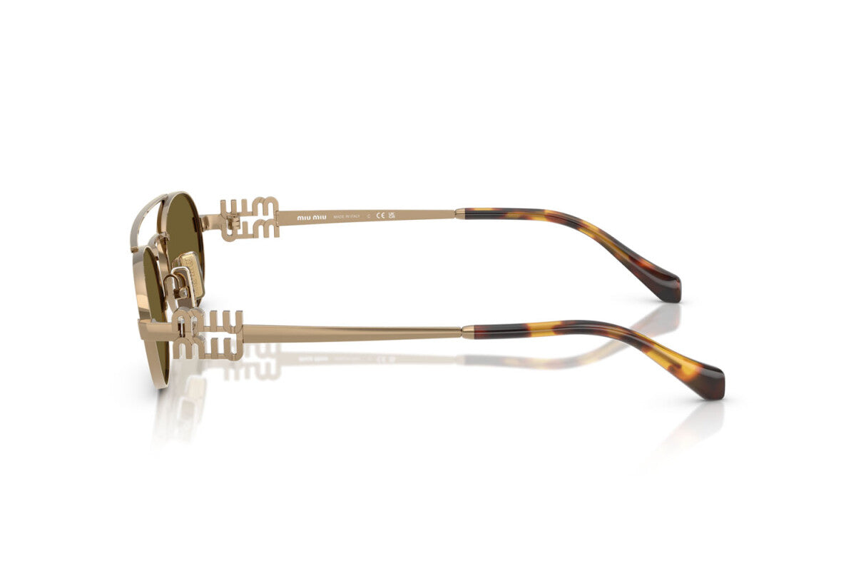 MIU MIU - 7OE09Z OTTONE ORO | OCCHIALE DA SOLE DONNA - MU 55ZS CALIBRO 53