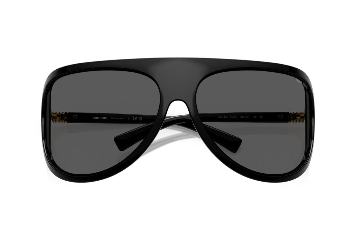 MIU MIU - 1AB5S0 NERO | OCCHIALE DA SOLE DONNA - MU A01S CALIBRO 75