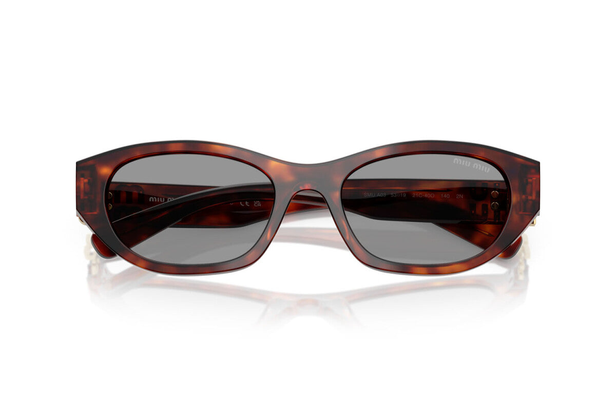 MIU MIU - 21C40O MOGANO AVANA | OCCHIALE DA SOLE DONNA - MU A03S CALIBRO 53