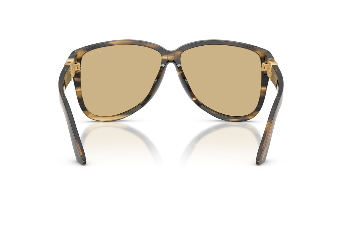 OCCHIALE DA SOLE DONNA | MIU MIU MU A08S - 25E1OR LODEN A RIGHE - CALIBRO 61