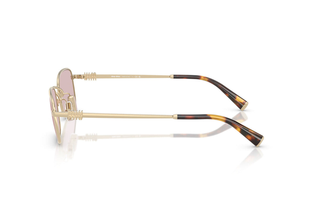 MIU MIU - ZVN4I0 ORO PALLIDO | OCCHIALE DA SOLE DONNA - MU A53S CALIBRO 52
