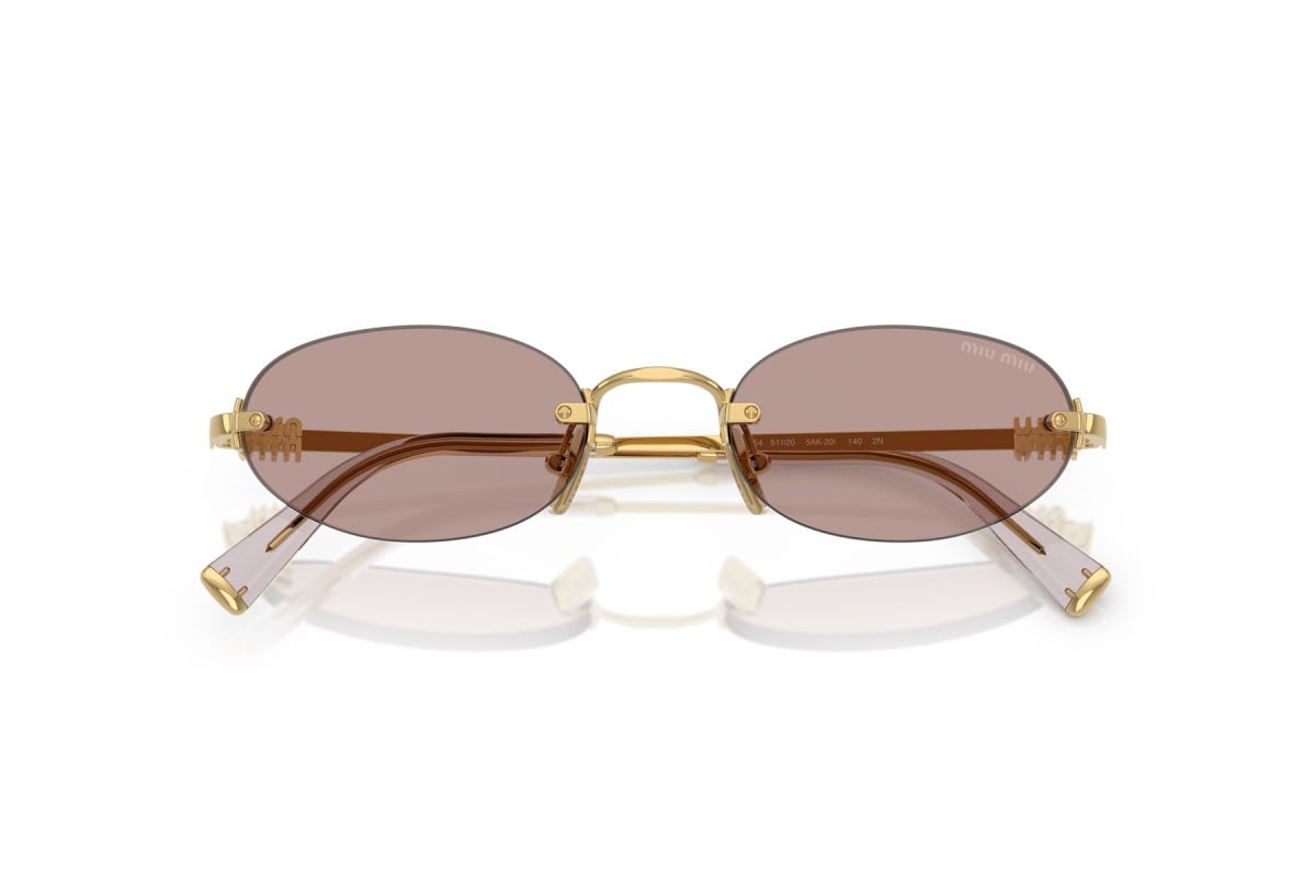 OCCHIALE DA SOLE DONNA | MIU MIU MU A54S - 5AK20I ORO - CALIBRO 51