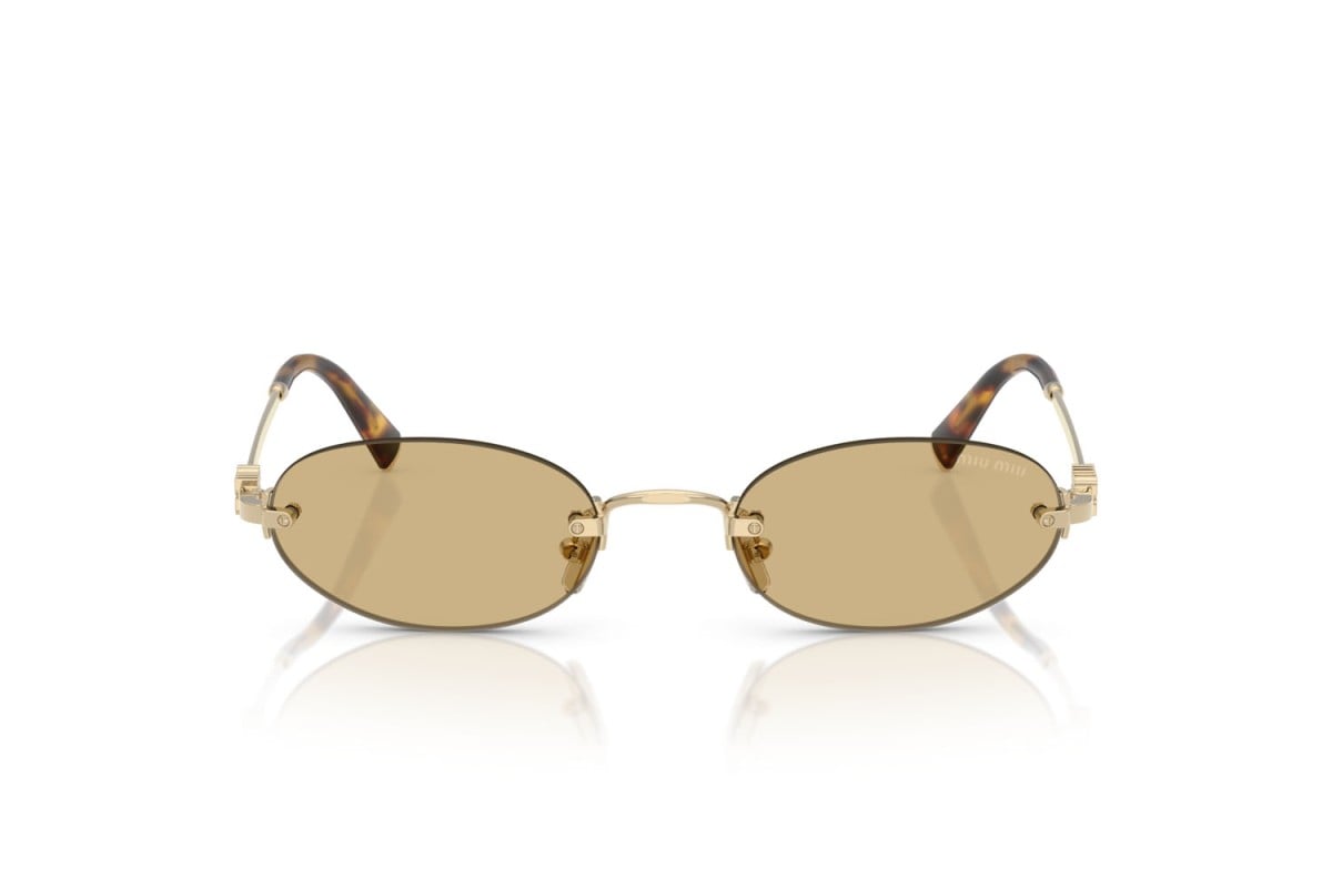 OCCHIALE DA SOLE DONNA | MIU MIU MU A54S - ZVN10R ORO PALLIDO - CALIBRO 51