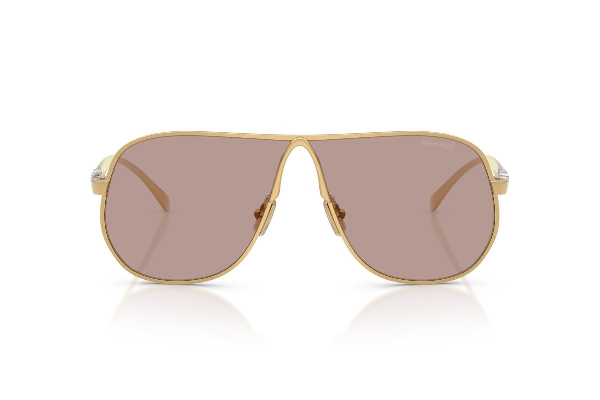 OCCHIALE DA SOLE DONNA | MIU MIU MU A56S - 5AK20I ORO - CALIBRO 66
