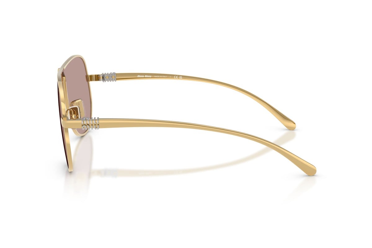 OCCHIALE DA SOLE DONNA | MIU MIU MU A56S - 5AK20I ORO - CALIBRO 66